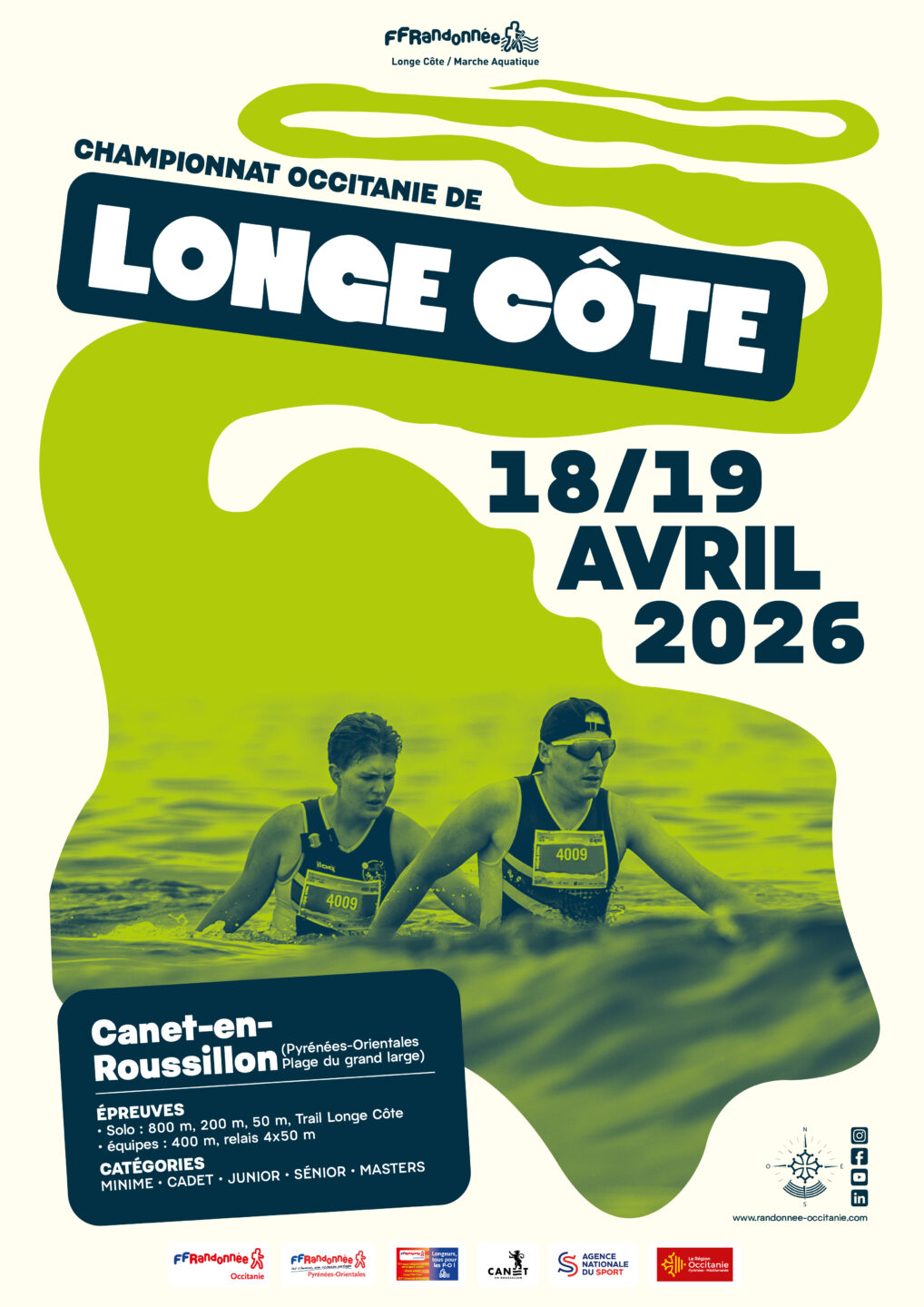 CHAMPIONNAT REGIONAL OCCITANIE DE LONGE COTE 50 Promenade de la Côte Vermeille Canet-en-Roussillon 2026-04-18