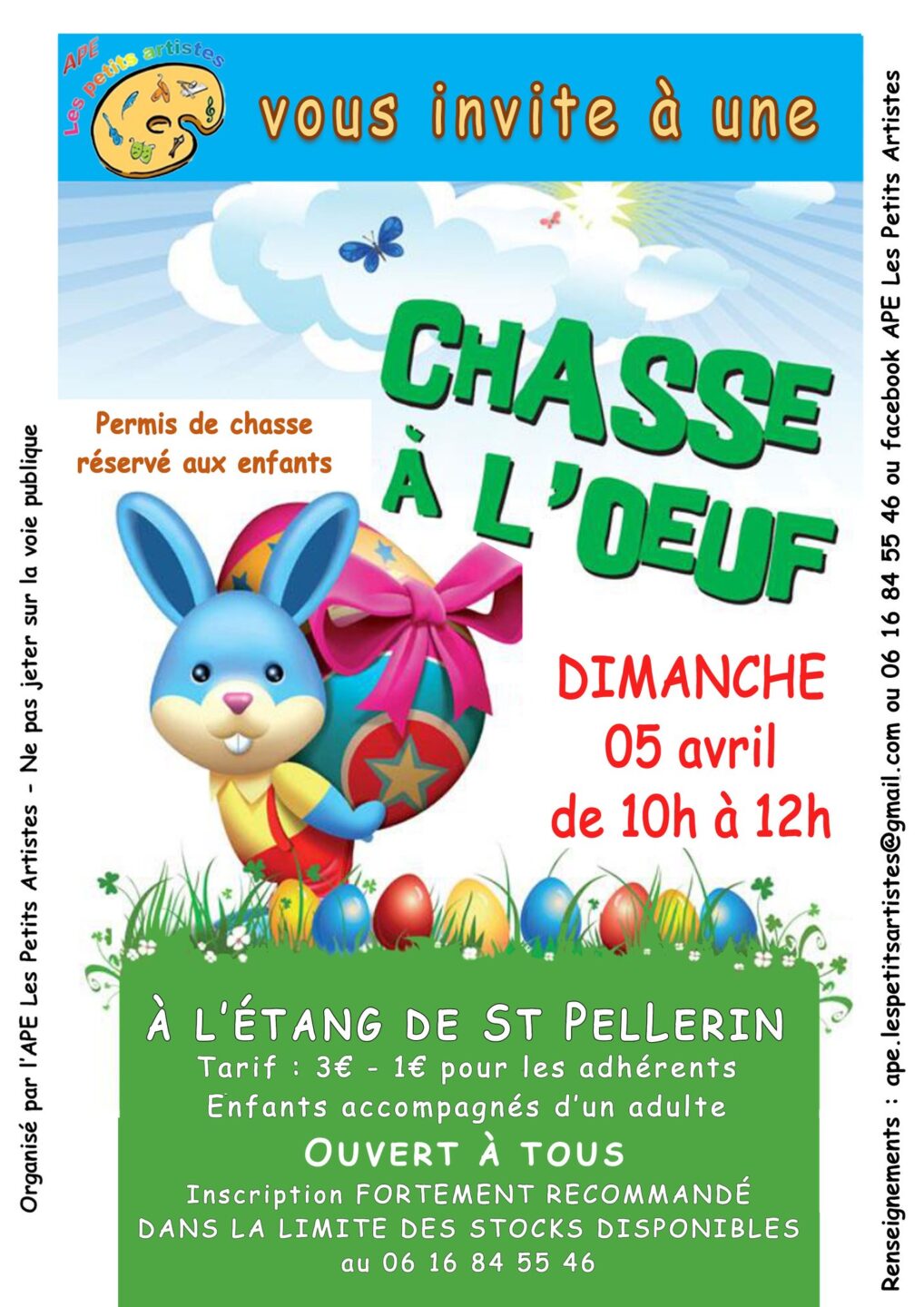 Chasse à l'oeuf Etang de Saint-Pellerin Vald'Yerre 2026-04-05