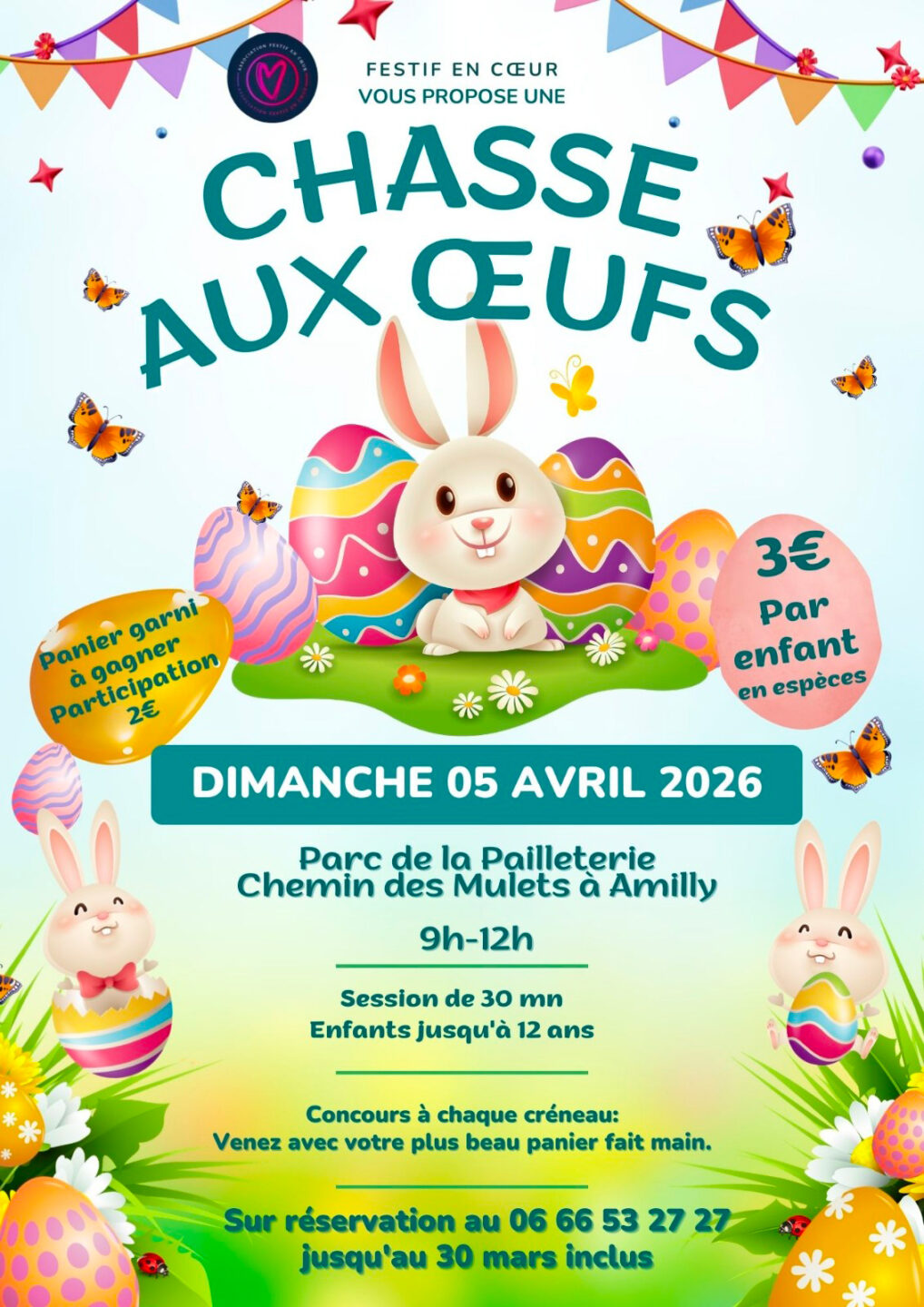Chasse aux oeufs Chemin des Mulets Amilly 2026-04-05