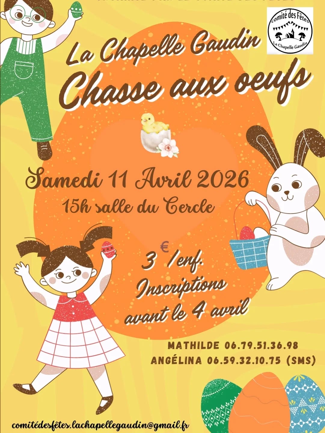 Chasse aux oeufs LA CHAPELLE GAUDIN Argentonnay 2026-04-11