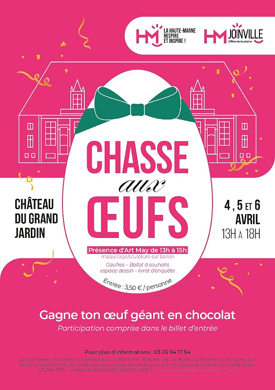 Chasse aux oeufs au château du Grand Jardin Château du Grand Jardin Joinville 2026-04-04