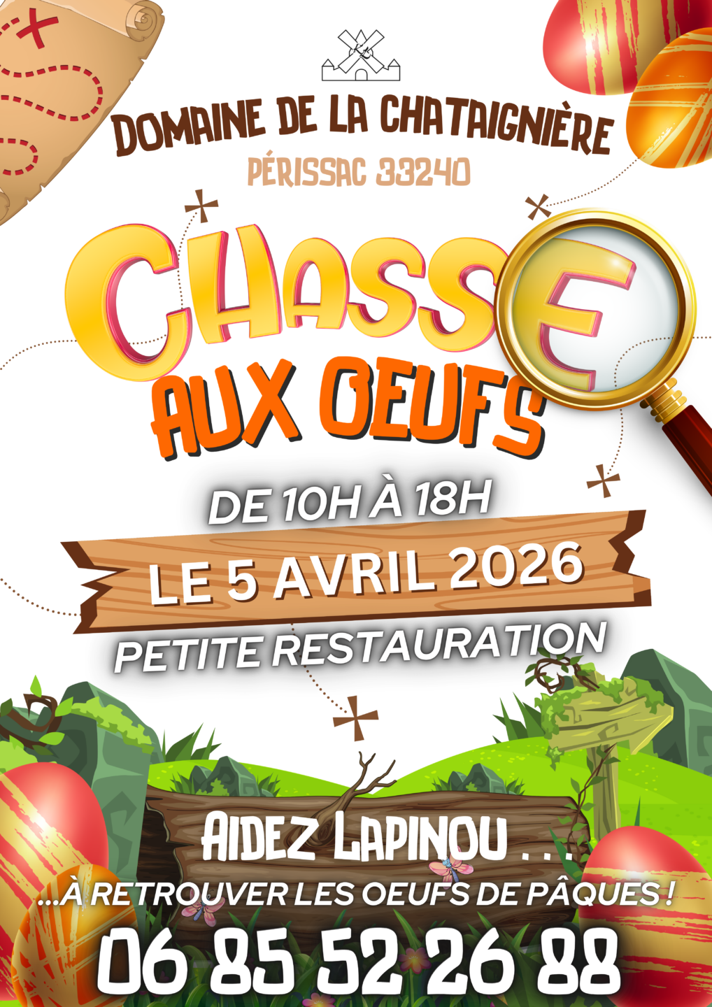 Chasse aux oeufs au Domaine de la Chataignière  Périssac 2026-04-05