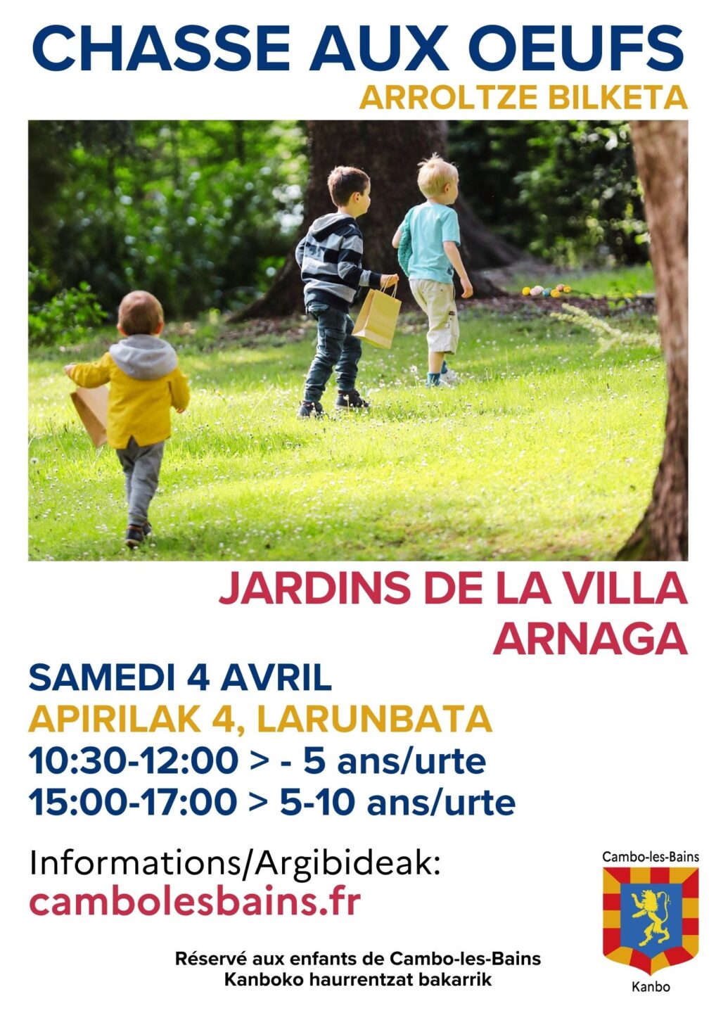 Chasse aux oeufs Avenue du Docteur Alexandre Camino Cambo-les-Bains 2026-04-04