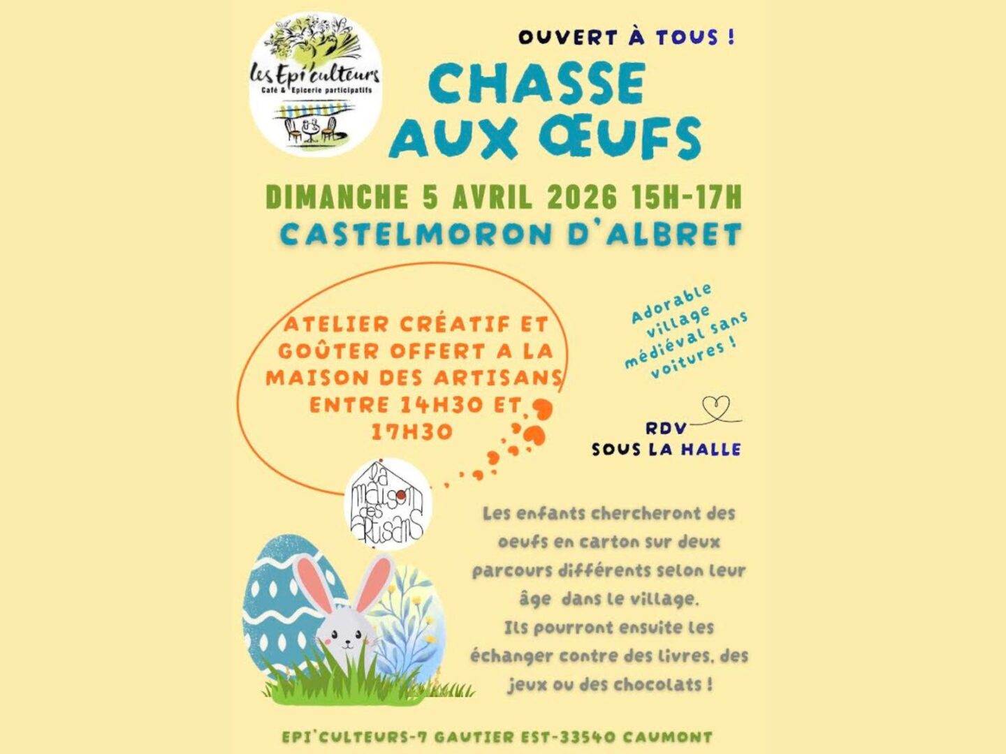 Chasse aux oeufs Le Bourg Castelmoron-d'Albret 2026-04-05