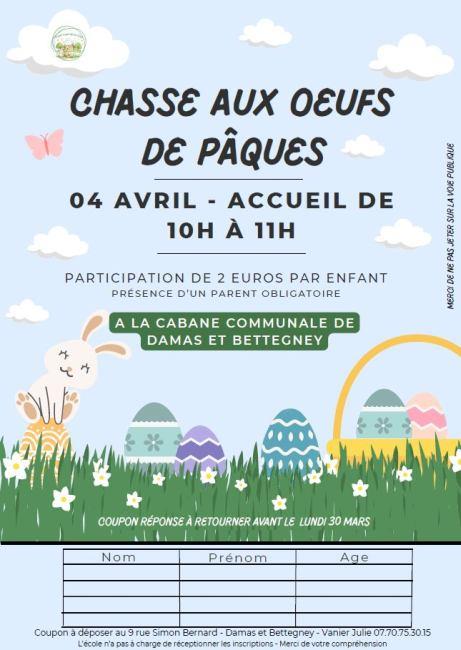 Chasse aux œufs Hameau du Petit Bettegney Damas-et-Bettegney 2026-04-04