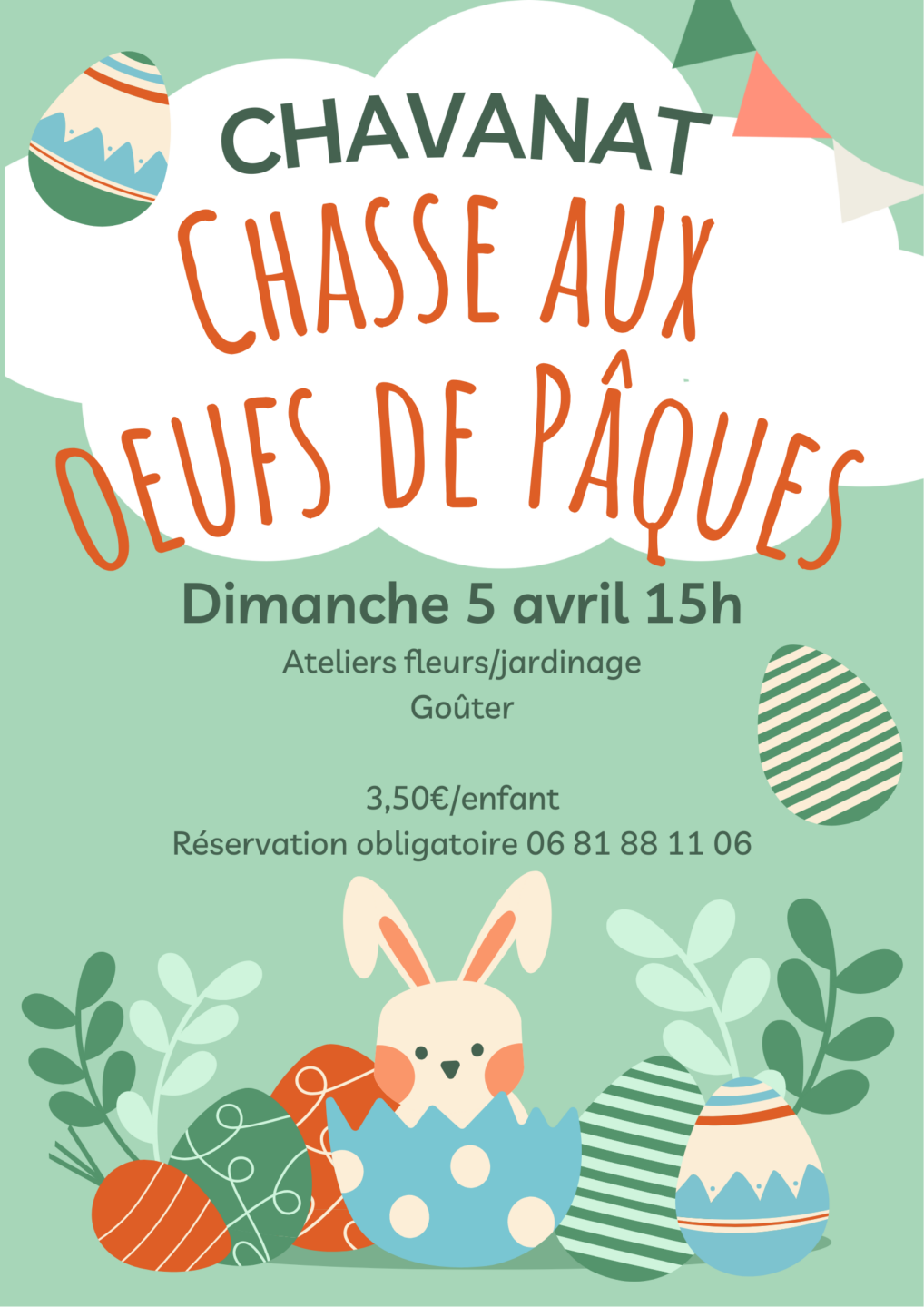 Chasse aux oeufs de Paques Salle des fetes et place du village Chavanat 2026-04-05