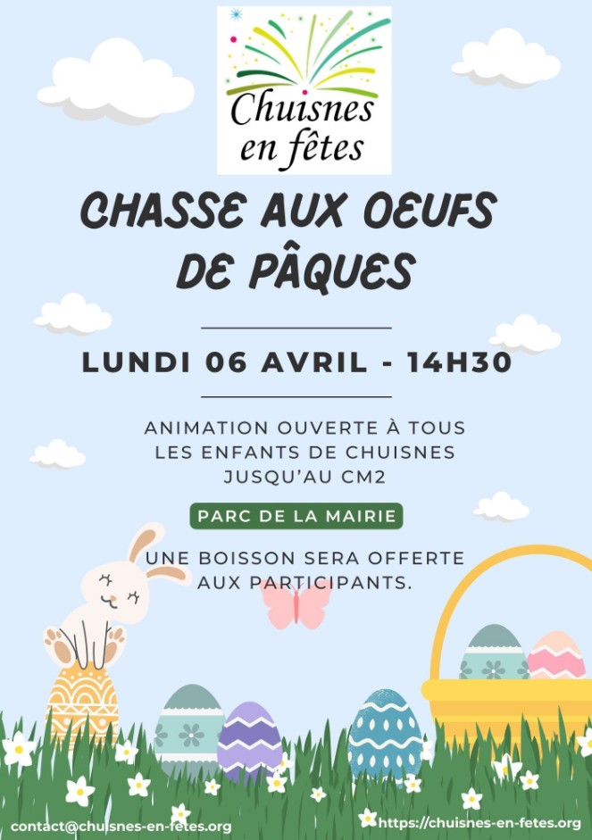 Chasse aux oeufs de Pâques Rue du 19 Mars Chuisnes 2026-04-06