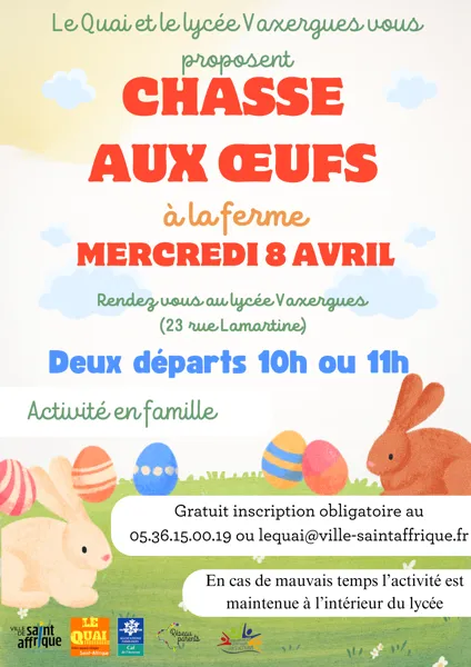 Chasse aux oeufs de Pâques 23 rue lamartine Saint-Affrique 2026-04-08