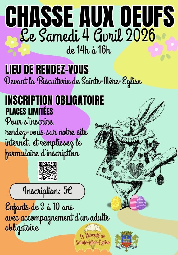 Chasse aux oeufs de Pâques Biscuiterie de Sainte-Mère-Église Sainte-Mère-Église 2026-04-04