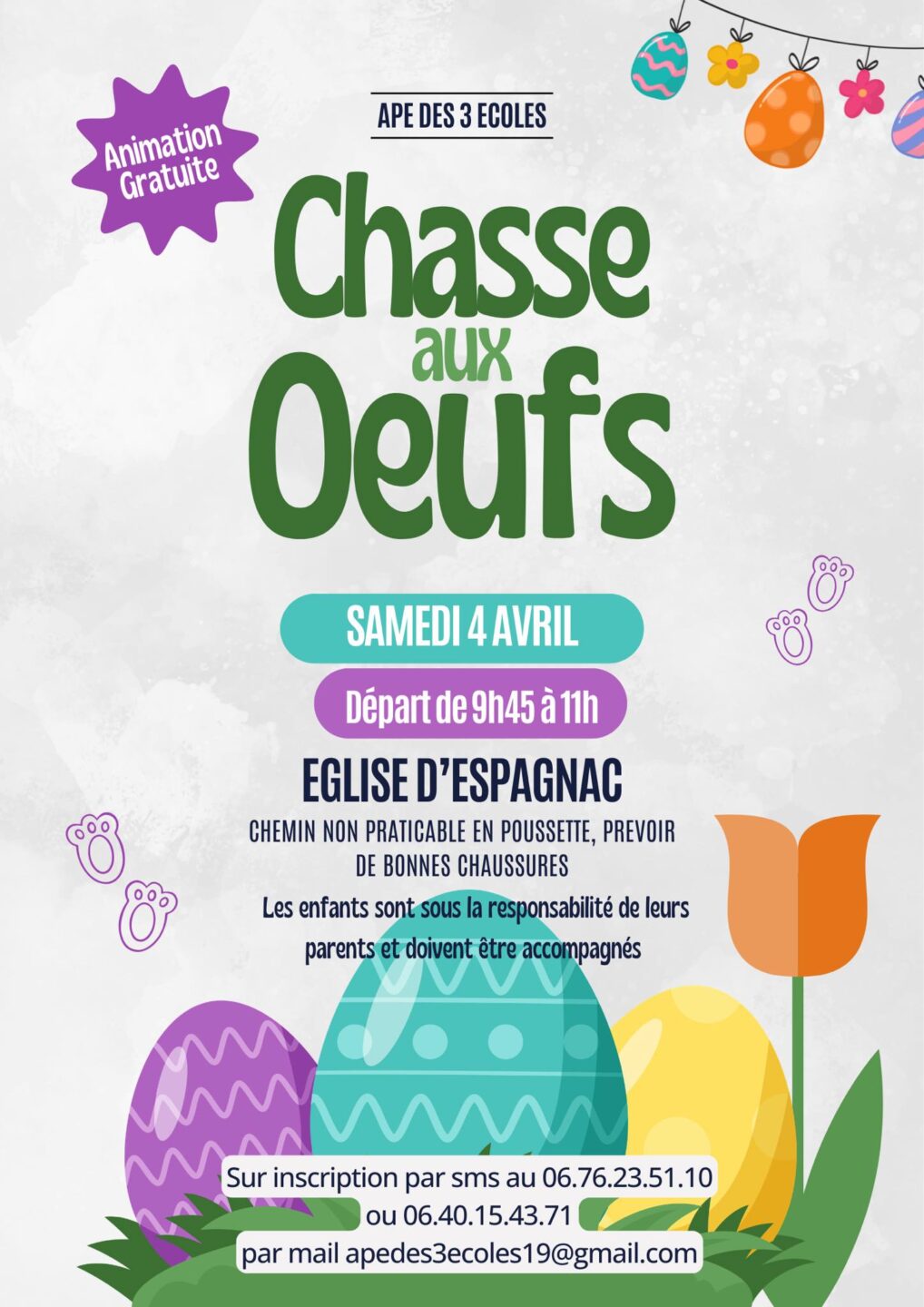 Chasse aux oeufs Eglise Espagnac 2026-04-04