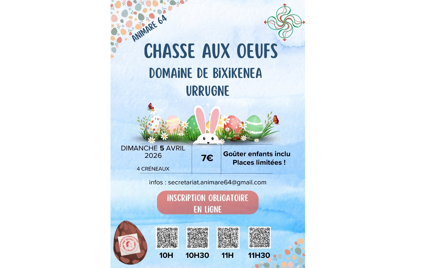 Chasse aux oeufs 110 chemin de Bixikenea Urrugne 2026-04-05