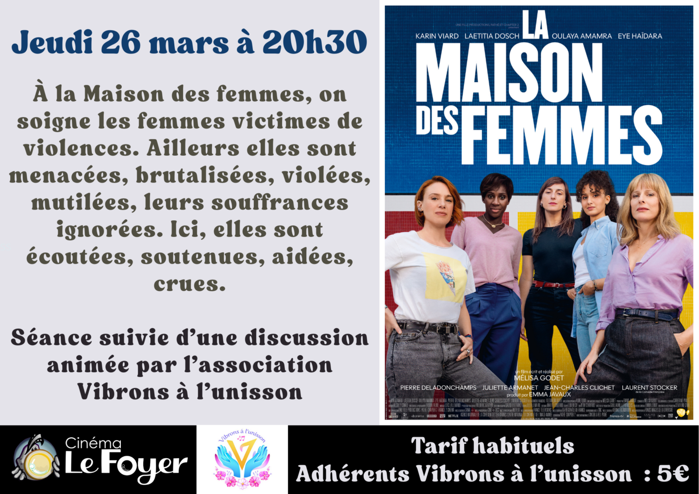 Ciné-débat La maison des femmes