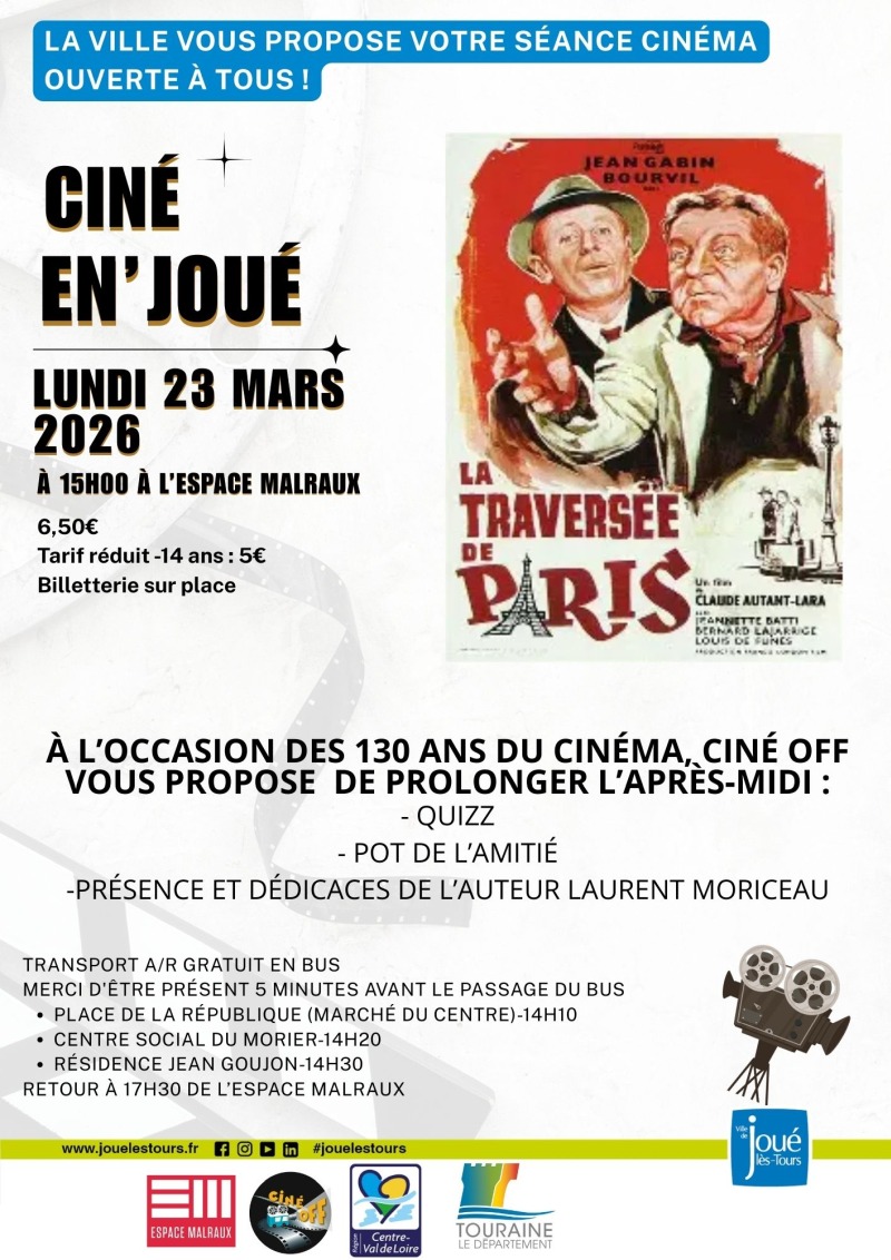Ciné en'joué La traversée de Paris  Joué-lès-Tours 2026-03-23