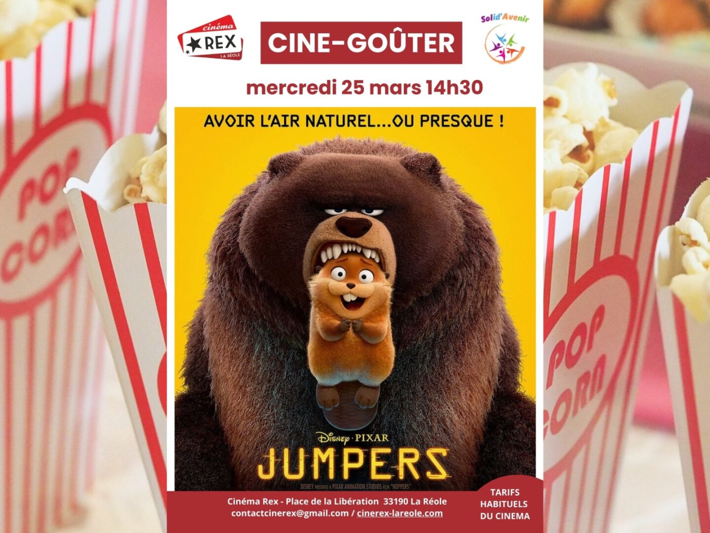 Ciné-goûter Jumpers Cinéma Rex La Réole 2026-03-25