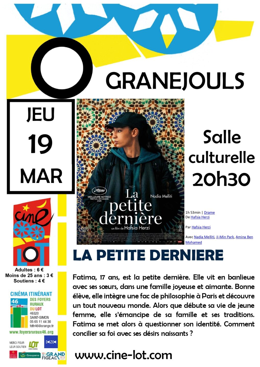 Ciné-Lot La petite dernière à Granéjouls Granéjouls Lhospitalet 2026-03-19