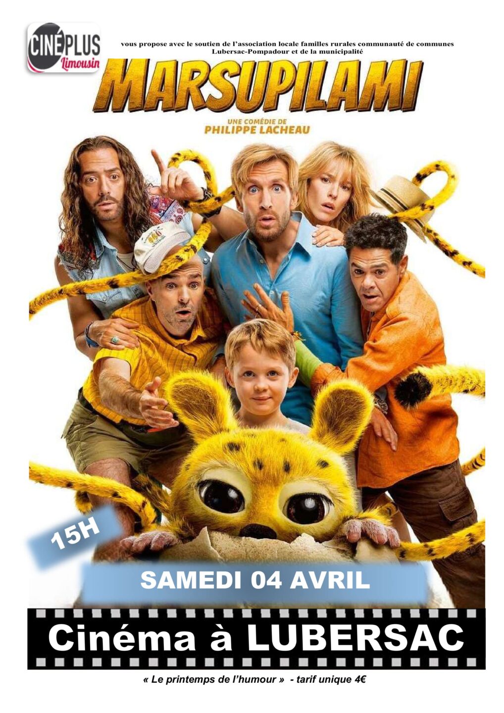 Cinéma à Lubersac Marsupilami Avenue du château Lubersac 2026-04-04