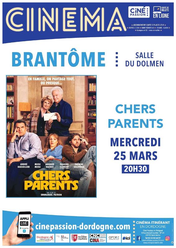 Cinéma Chers parents Salle du Dolmen Brantôme en Périgord 2026-03-25