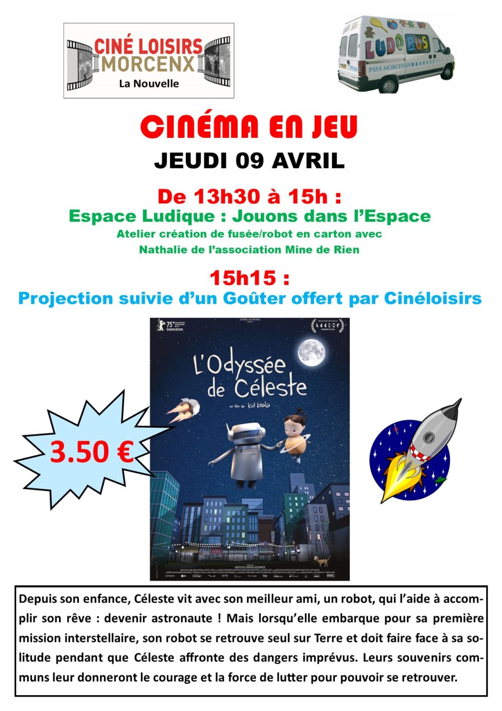 Cinéma en jeux Centre Jean Jaurès Morcenx-la-Nouvelle 2026-04-09