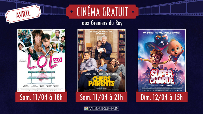 Cinéma gratuit à Villemur Les Greniers du Roy Villemur-sur-Tarn