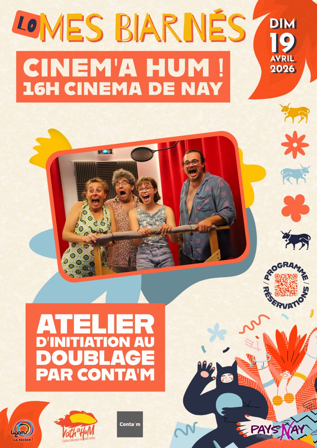 CINEM'A HUM! Atelier de Doublage de Cinéma 28 Place du Marcadieu Nay 2026-04-19
