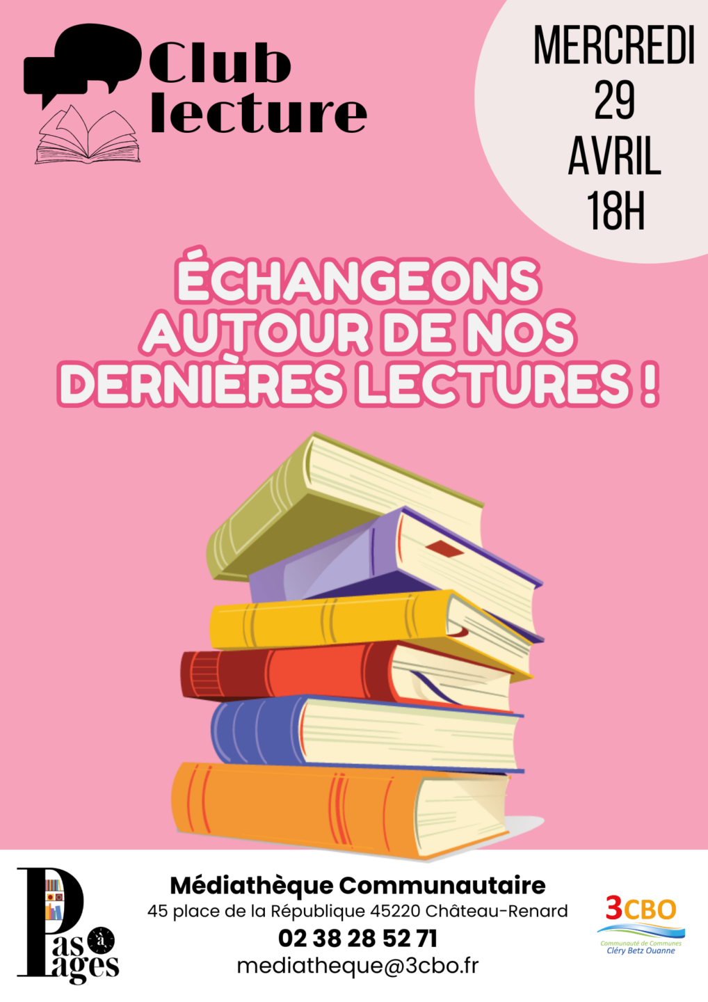 Club lecture 45 Place de la République Château-Renard 2026-04-29