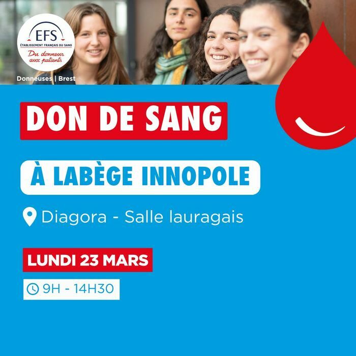 Collecte de sang Centre de congrès et d'exposition Diagora Labège