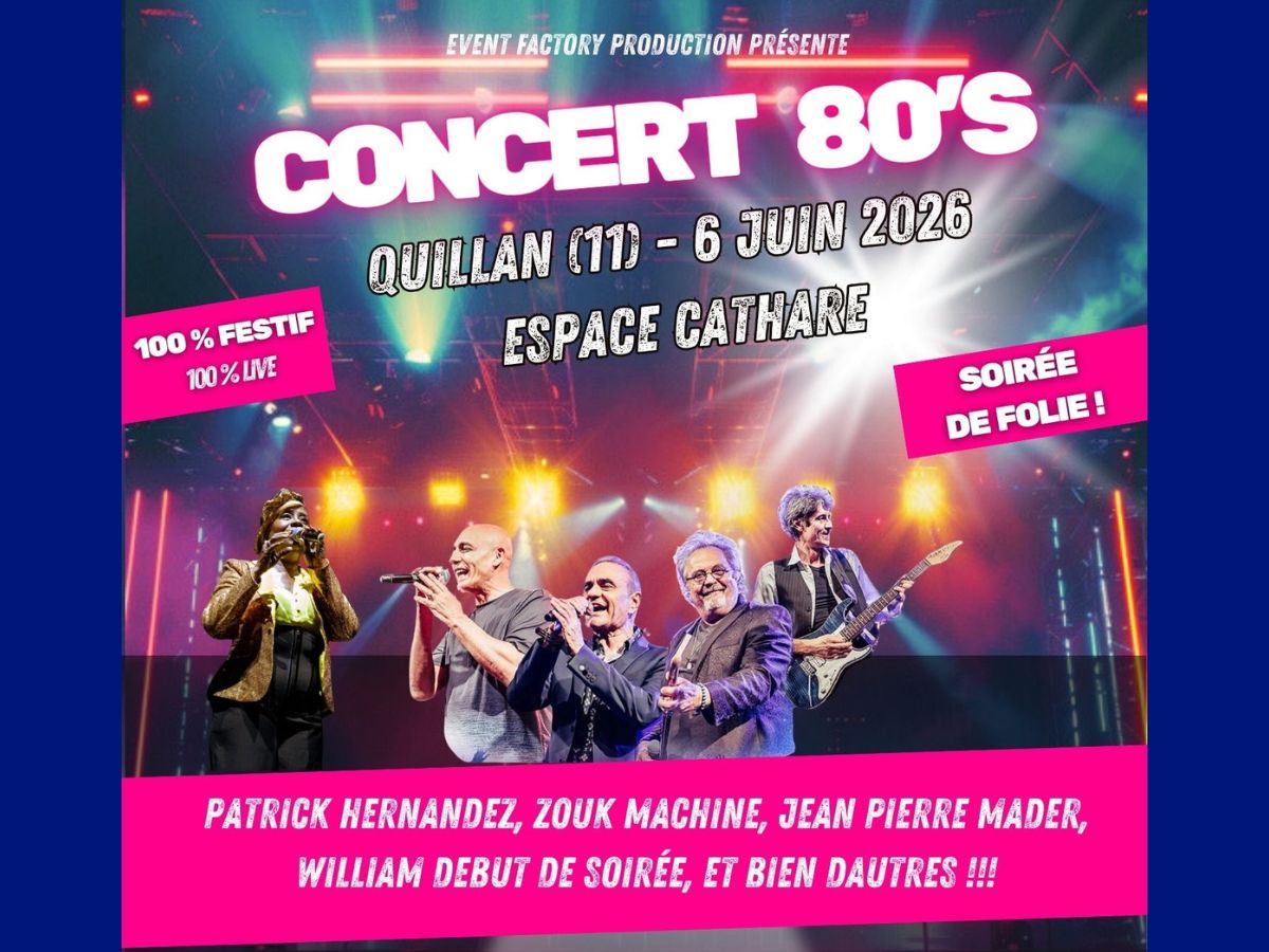 CONCERT 80’S LIVE TOUR  Quillan 2026-06-06