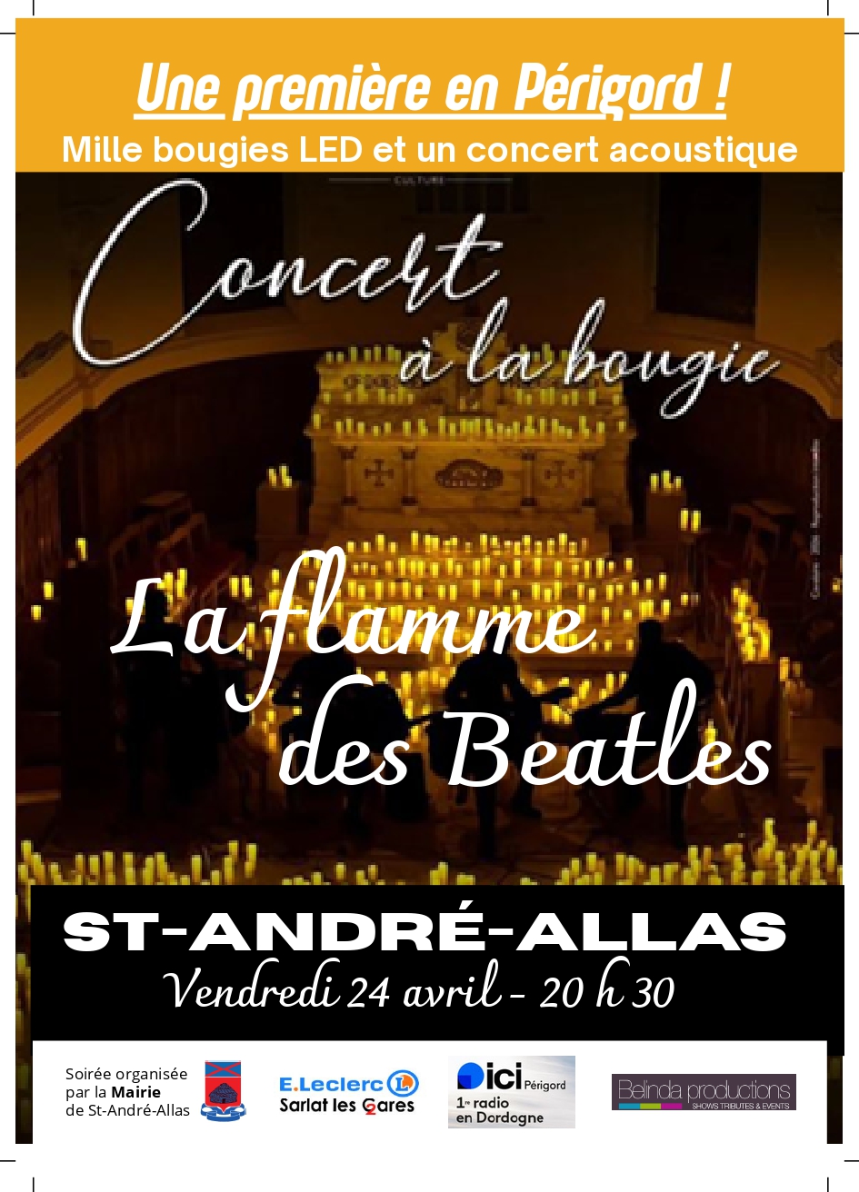 Concert à la Bougie La Flamme des Beatles  Saint-André-d'Allas 2026-04-24