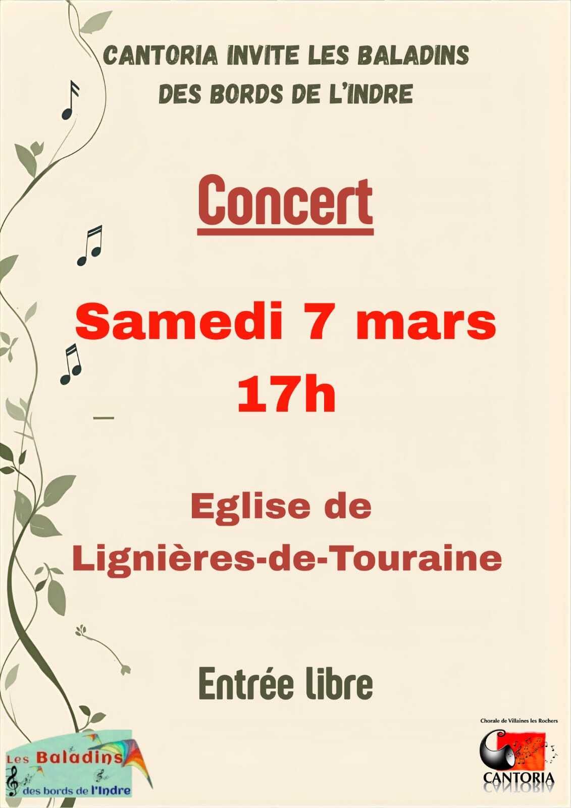 Concert à l'église Saint Martin de Lignières de Touraine