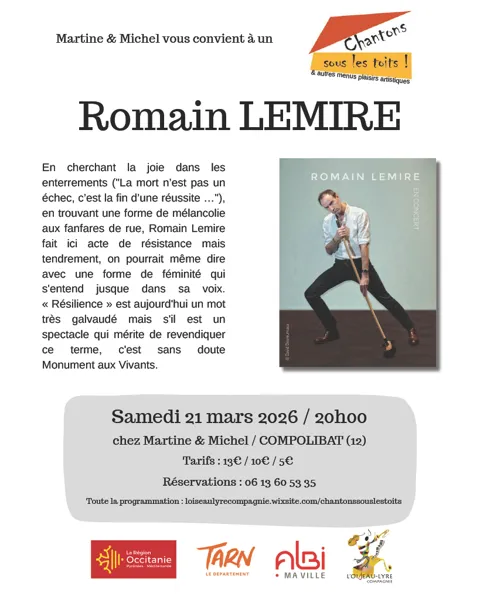 Concert avec Romain LEMIRE  Compolibat 2026-03-21