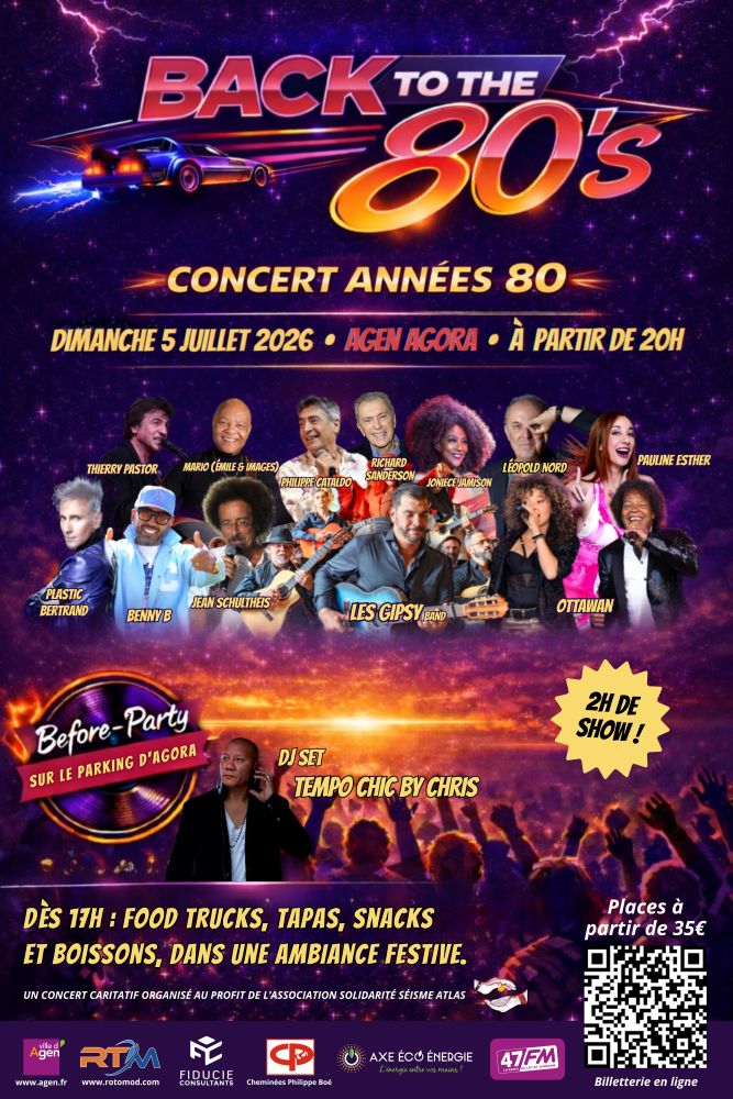 Concert Back to the 80’s Avenue du Midi Agen