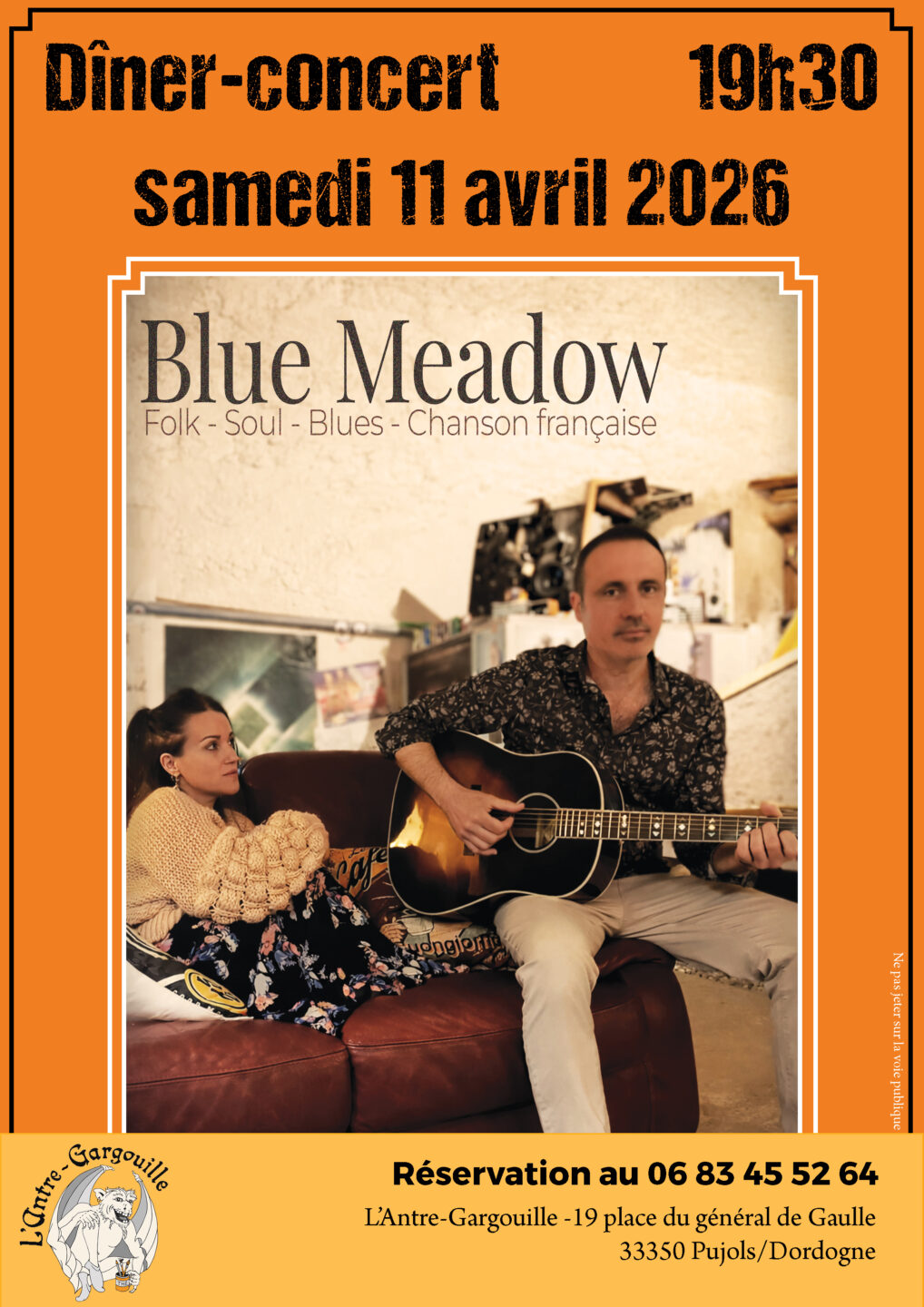 Concert Blue Meadow 19 place du Général de gaulle Pujols 2026-04-11