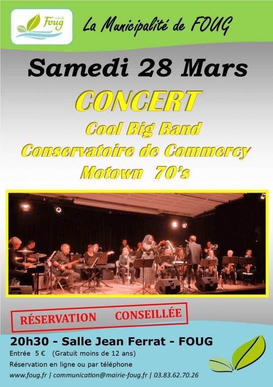 Concert Cool Big Band du conservatoire de Commercy Salle Jean Ferrat Foug 2026-03-28