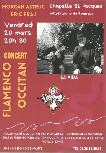 Concert de flamenco occitan Chapelle Saint-Jacques Villefranche-de-Rouergue 2026-03-20