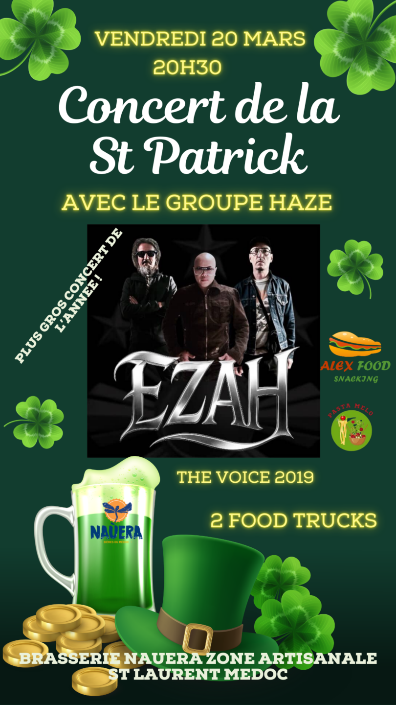 Concert de la Saint-Patrick à la brasserie Naùera Brasserie Nauera Saint-Laurent-Médoc 2026-03-20