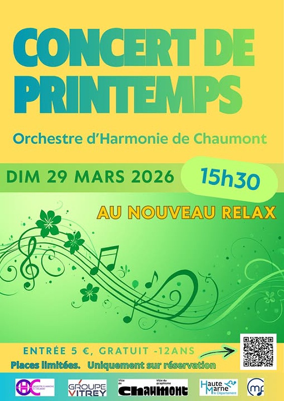 Concert de Printemps de l'harmonie de Chaumont Le Nouveau Relax Chaumont 2026-03-29