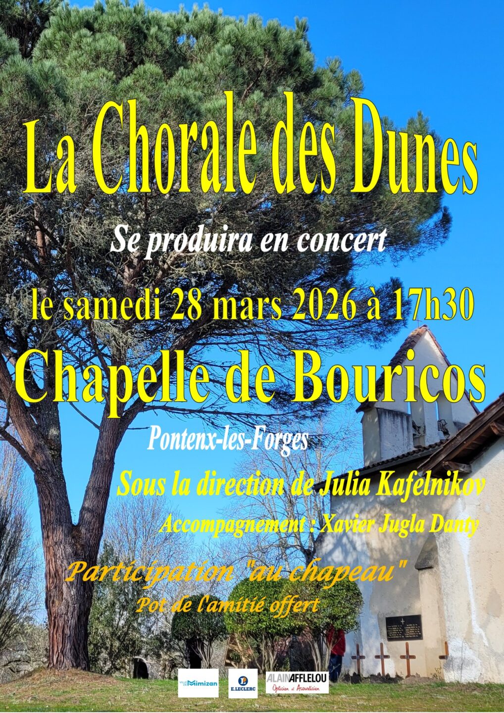 Concert de Printemps Chapelle de Bouricos Pontenx les Forge Pontenx-les-Forges 2026-03-28