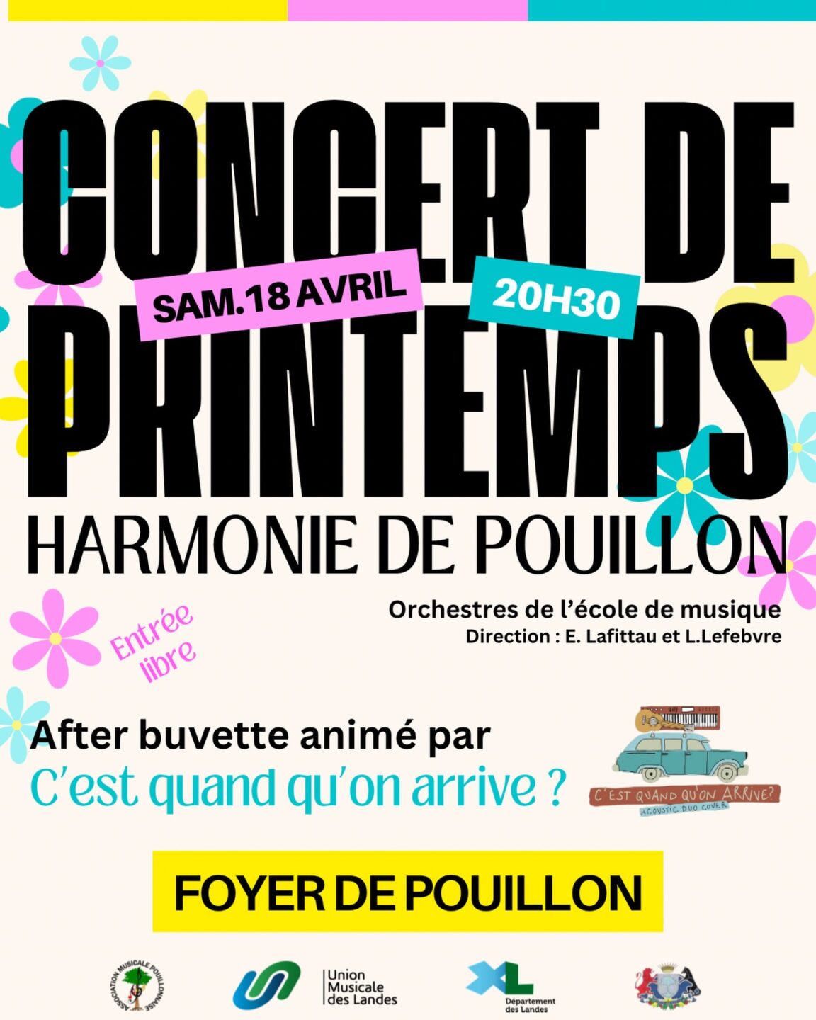 Concert de printemps 212 Rue des Écoles Pouillon 2026-04-18