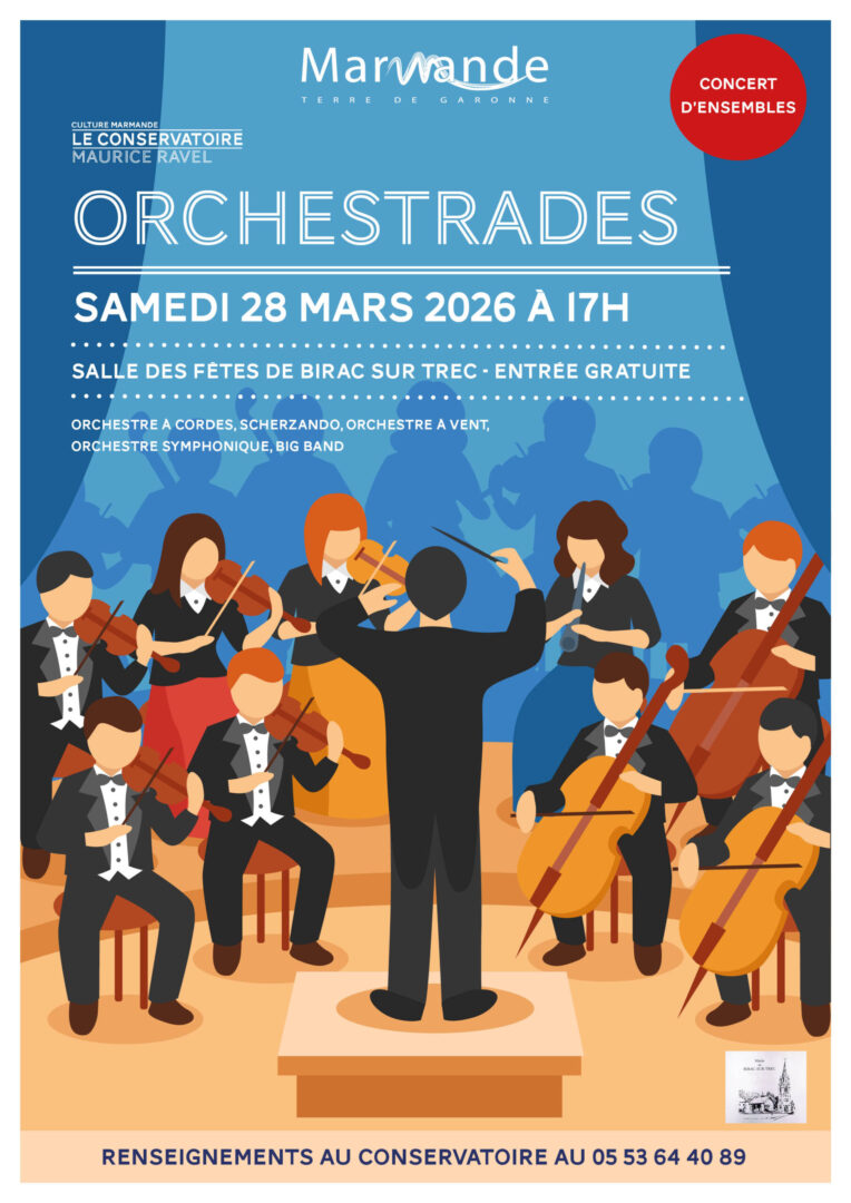Concert d'ensembles Orchestrades Conservatoire Maurice Ravel Salle des Fêtes Birac-sur-Trec 2026-03-28