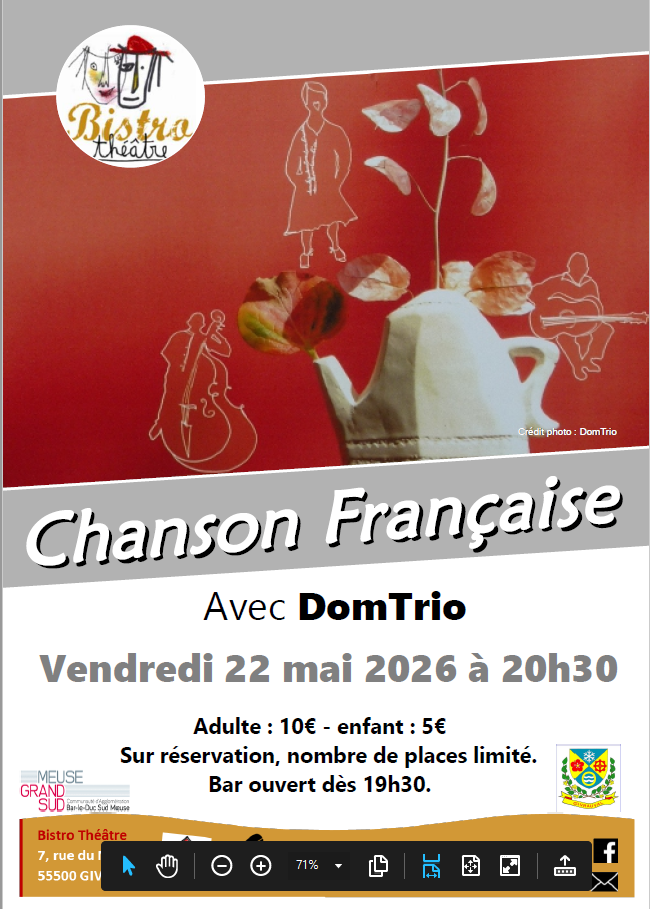 Concert Dom'Trio 7 Rue du Moulin Givrauval 2026-05-22