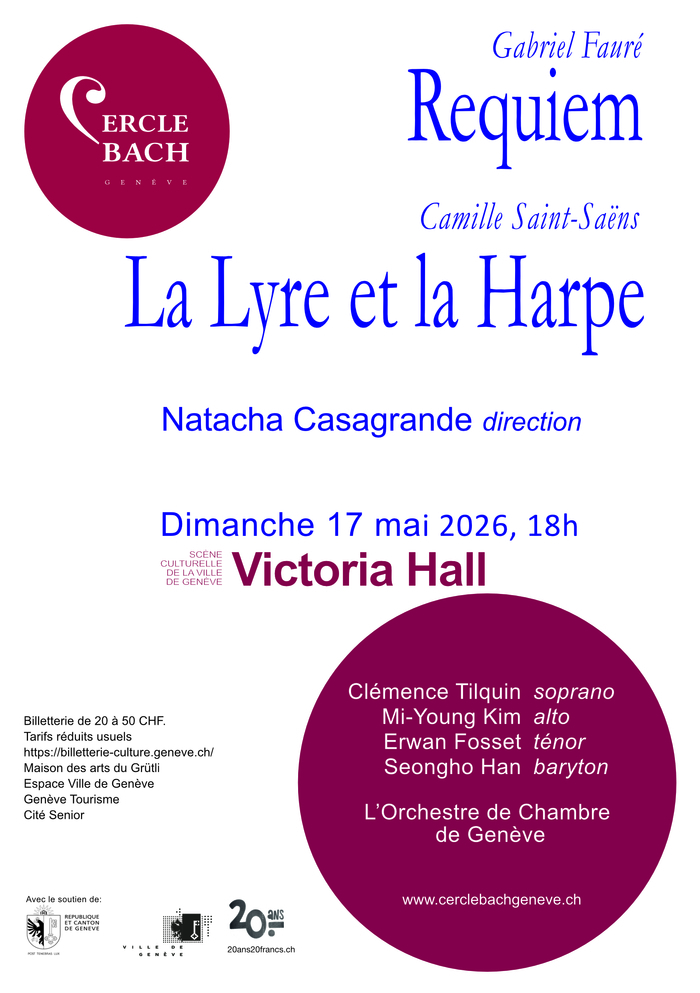 Concert du Cercle Bach de Genève; L’Orchestre de Chambre de Genève; Natacha Casagrande
