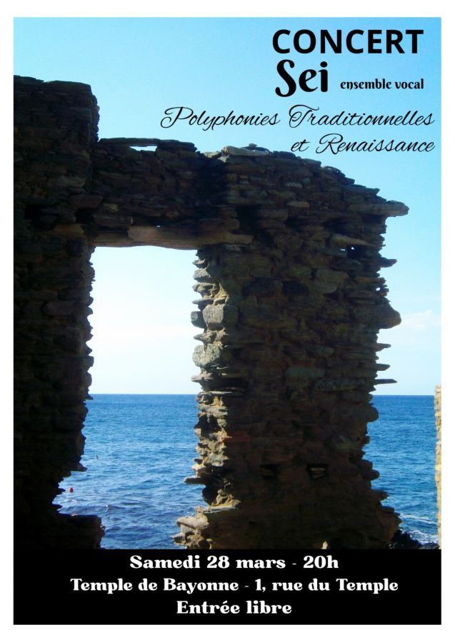 Concert ensemble vocal SEI 20 Rue Albert Premier Bayonne 2026-03-28