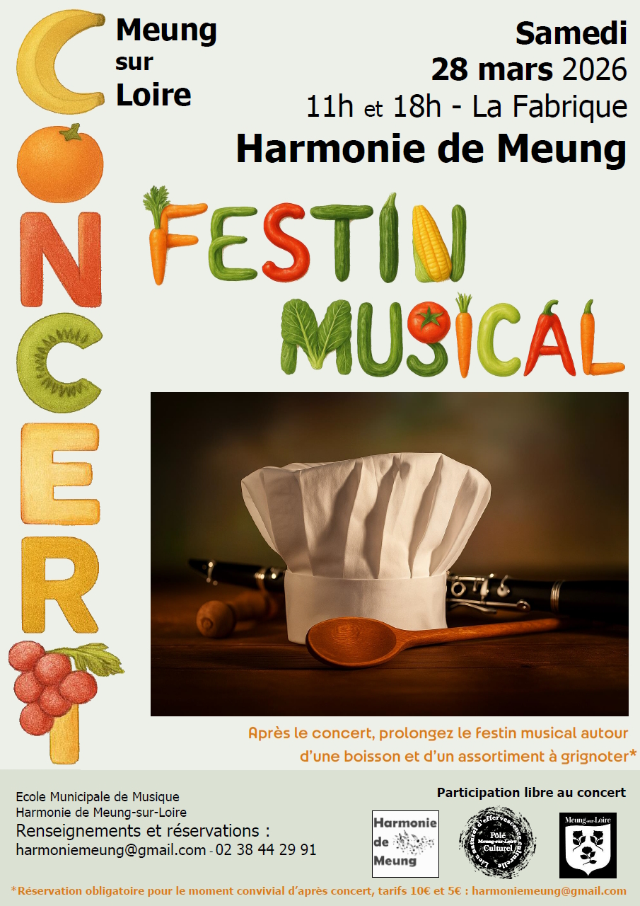 Concert Festin musical 5 Rue des Mauves Meung-sur-Loire 2026-03-28