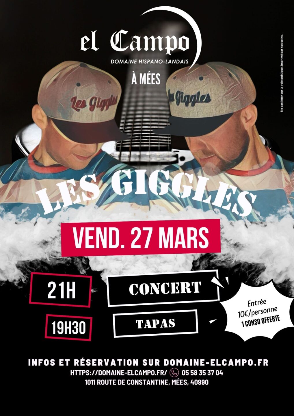 Concert Giggles 1011 route de Constantine Mées 2026-03-27