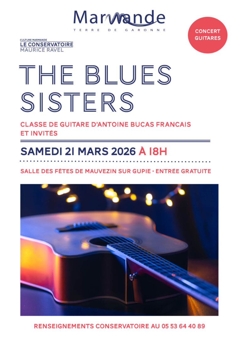 Concert guitare The Blues Sisters Conservatoire Maurice Ravel Salle des Fêtes Mauvezin-sur-Gupie 2026-03-21