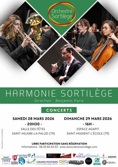 Concert Harmonie Sortilège à Saint-Hilaire-La-Palud