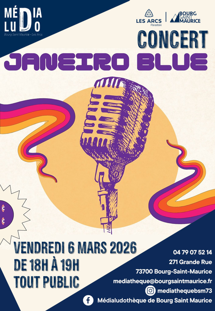 Concert Janeiro Blue Médialudothèque de Bourg Saint Maurice Bourg-Saint-Maurice
