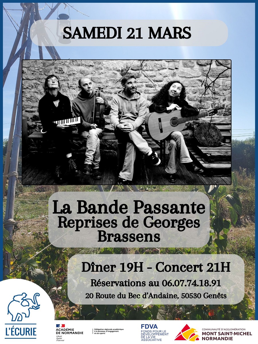 Concert La Bande Passante Bar associatif L&rsquo;Ecurie Genêts