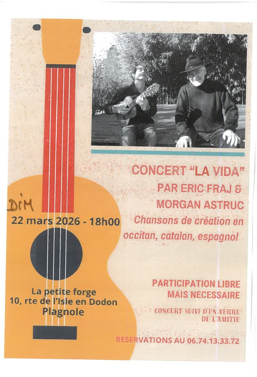 CONCERT LA VIDA 10 Route de l'Isle en Dodon Plagnole 2026-03-22