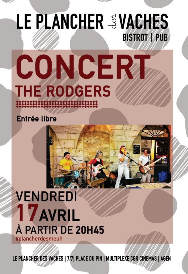Concert Pop Rock The Rodgers Place du Pin Multiplexe CGR CINEMAS Agen